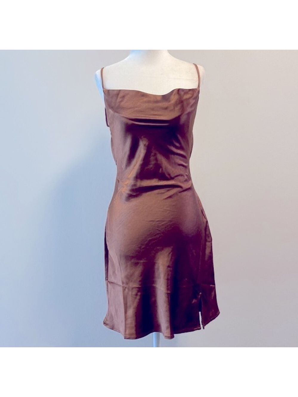 NWT Princess Polly chocolate brown slip dress - Picture 3 of 8